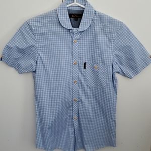 Ben Sherman Blue Checkered Button Down Shirt